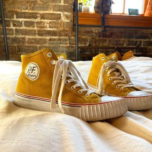 PF Flyers Center Hi Top Yellow | Women's Canvas Sneaker - Size 7